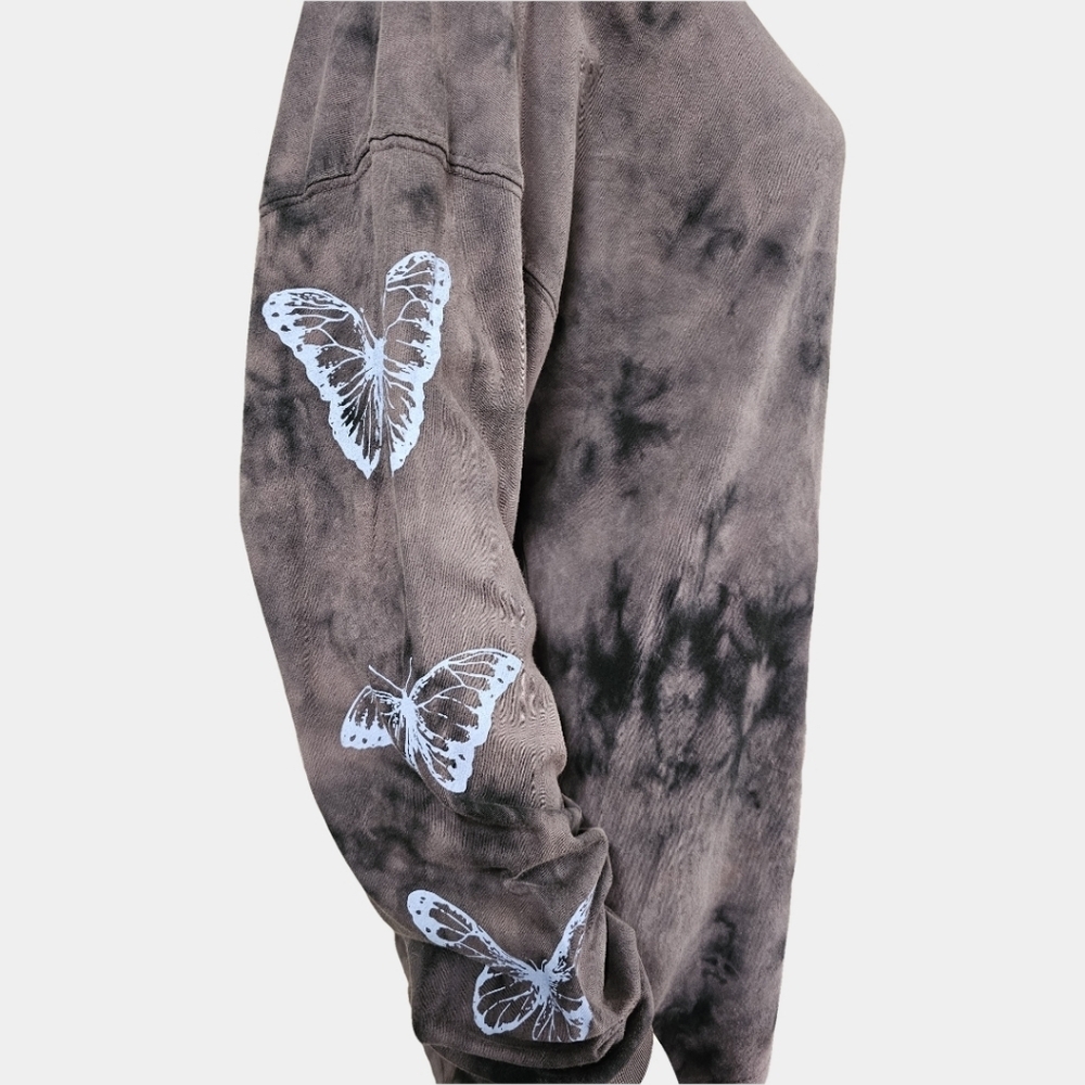 Wild Fable Long Sleeve Crew Neck Graphics Tie Dye Oversized Tee Size M NWT - Picture 4 of 14
